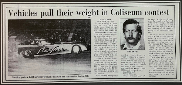 Vehicles Pull Their Weight In Coliseum Contest 